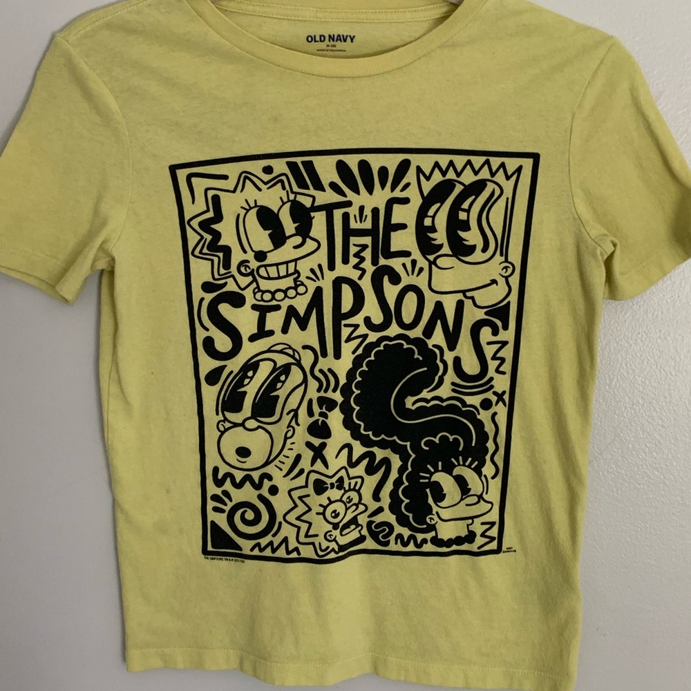 Yellow shirt about the Simpsons